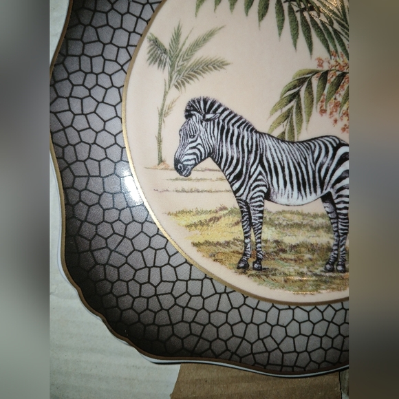 Email de Limoges 1855 I. Godinger Plate Zebra - Picture 7 of 9